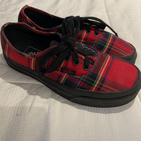 Vans Women’s Plaid Low Top Shies Size 5 - Picture 2 of 6